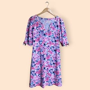 Lilly Pulitzer Easley Short Sleeve T-shirt Dress Resort White Floral Women’s S